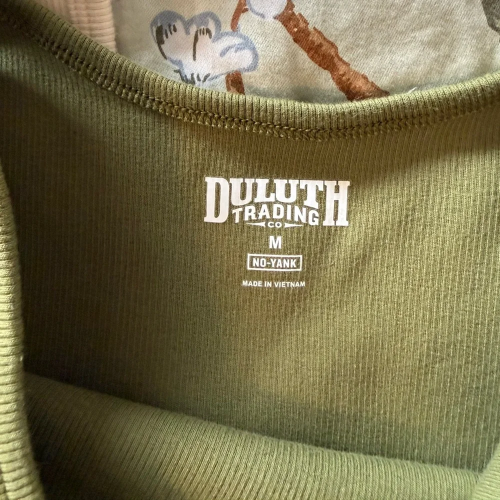 Duluth Trading Co Women's Ribbed Tank Tops - Green, Cream, Rose - Picture 3 of 5